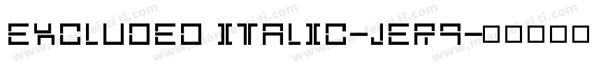 excluded italic-jer9字体转换